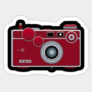 Vector camera illustration #4Vintage vector camera Sticker